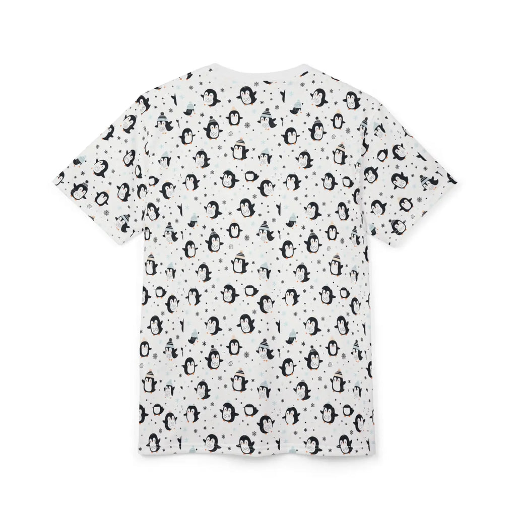 Unisex Cut and Sew Tee - Penguin Design Eco-Friendly - DipaliZ