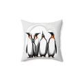 Penguins Throw Pillow - Polyester Square Cover - DipaliZ