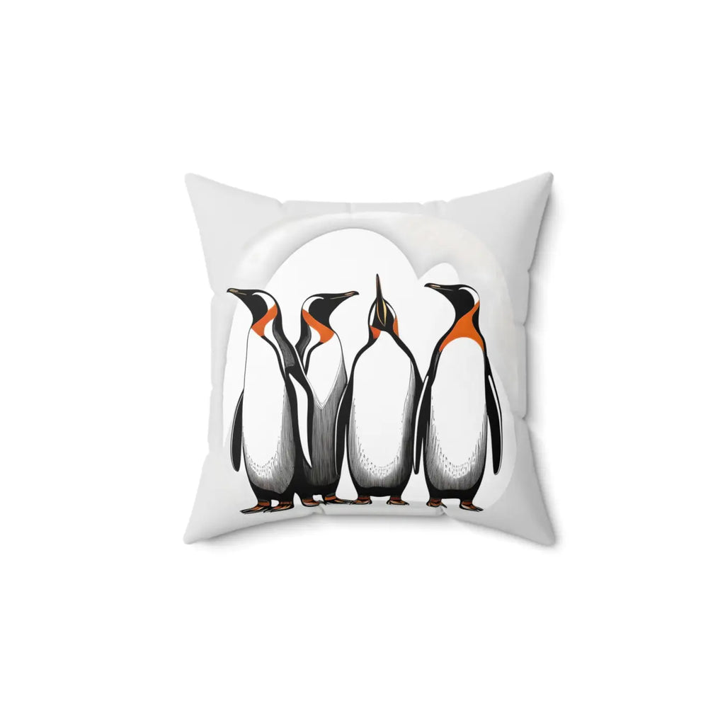 Penguins Throw Pillow - Polyester Square Cover - DipaliZ