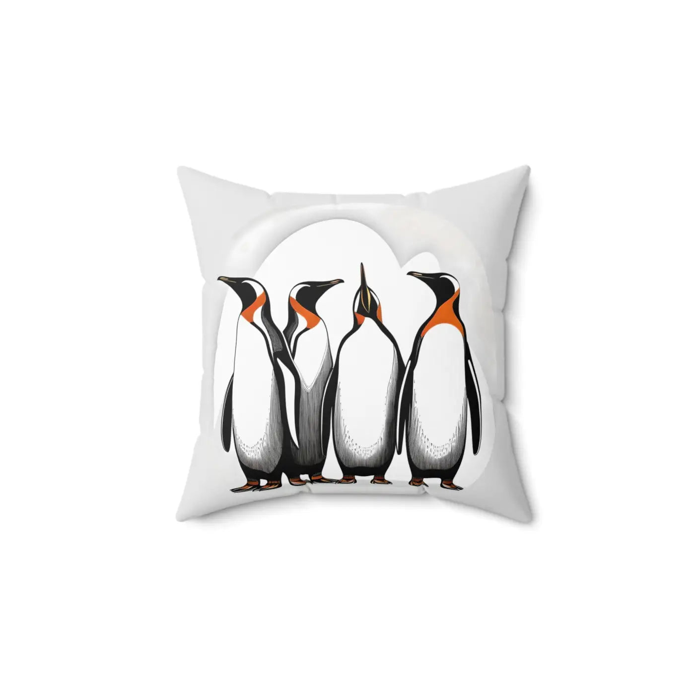 Penguins Throw Pillow - Polyester Square Cover - DipaliZ