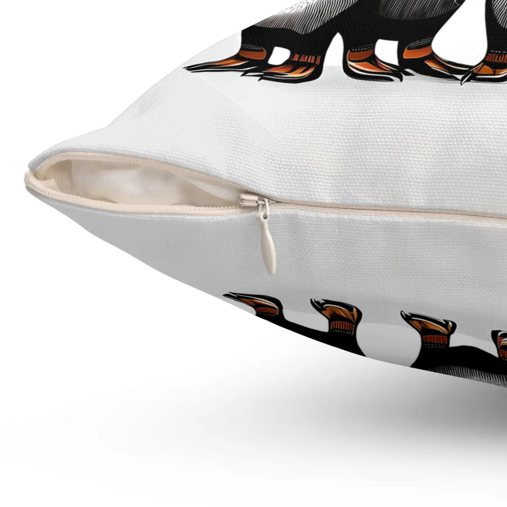 Penguins Throw Pillow - Polyester Square Cover - DipaliZ