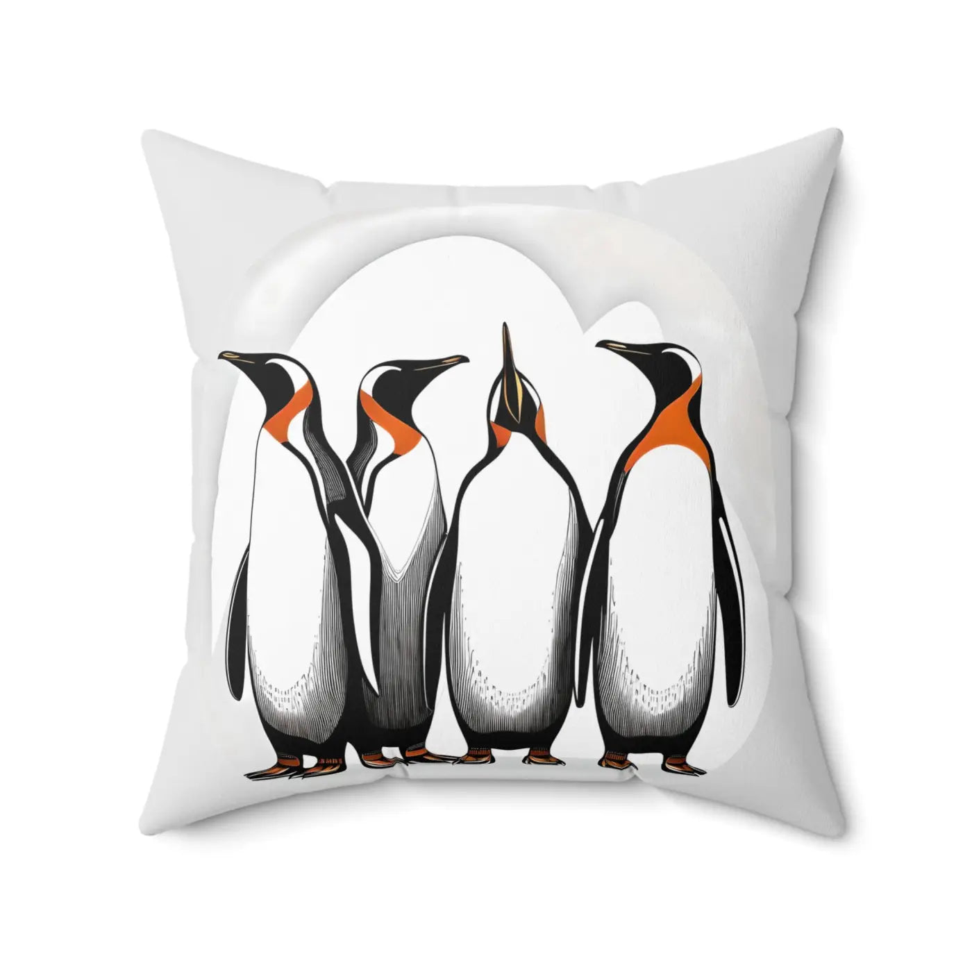 Penguins Throw Pillow - Polyester Square Cover - DipaliZ