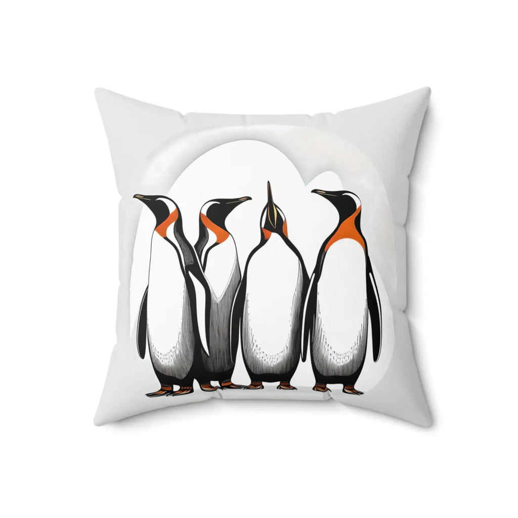 Penguins Throw Pillow - Polyester Square Cover - DipaliZ