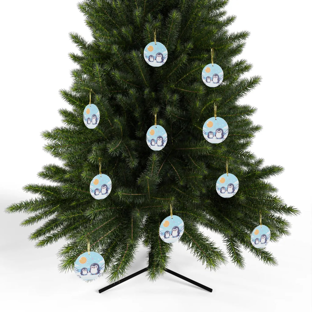 Acrylic Ornament Styles - Winter Wonderland Penguins - DipaliZ
