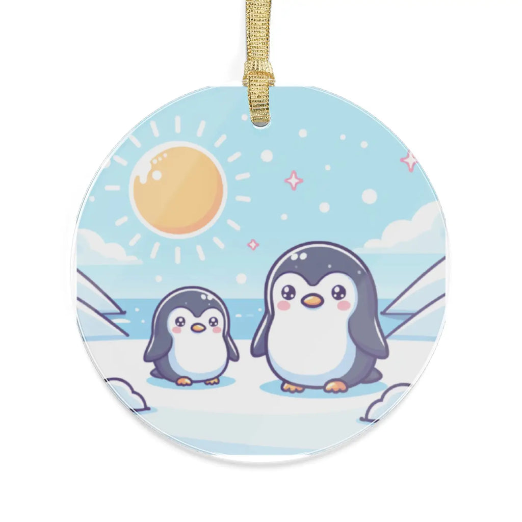 Acrylic Ornament Styles - Winter Wonderland Penguins - DipaliZ
