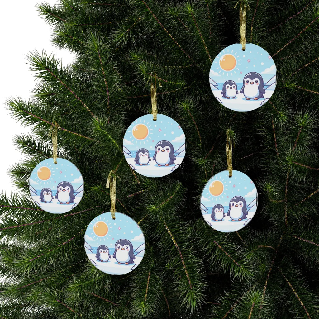 Acrylic Ornament Styles - Winter Wonderland Penguins - DipaliZ