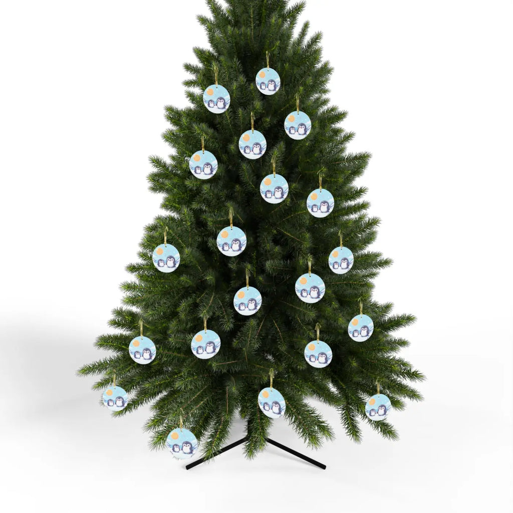 Acrylic Ornament Styles - Winter Wonderland Penguins - DipaliZ