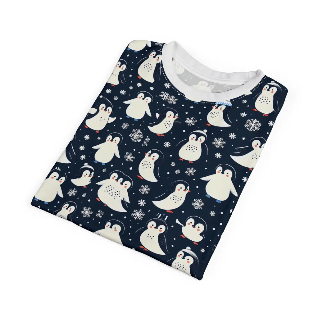Unisex Penguin Sew Tee - Snowy Wonderland Winter Design - DipaliZ