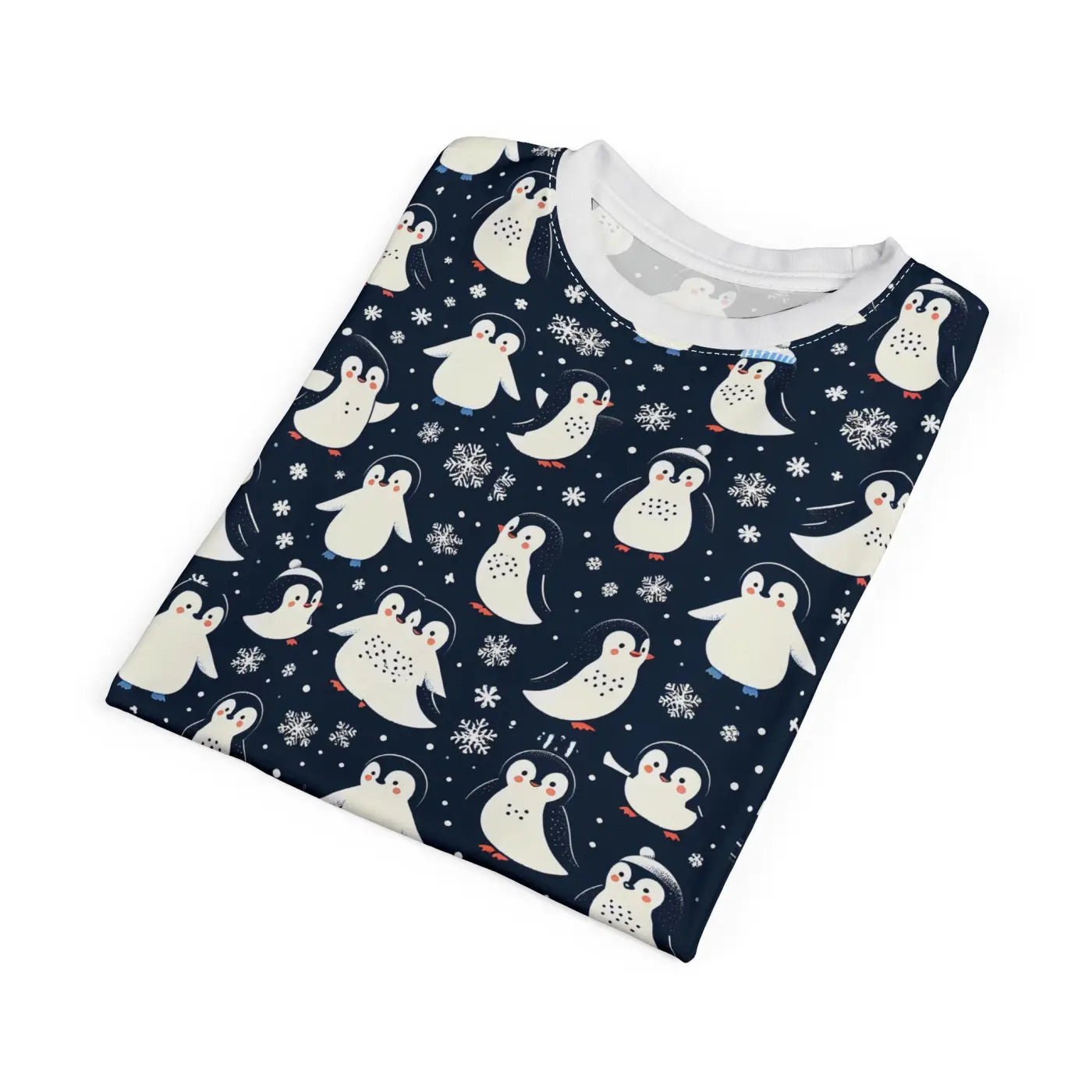 Unisex Penguin Sew Tee - Snowy Wonderland Winter Design - DipaliZ