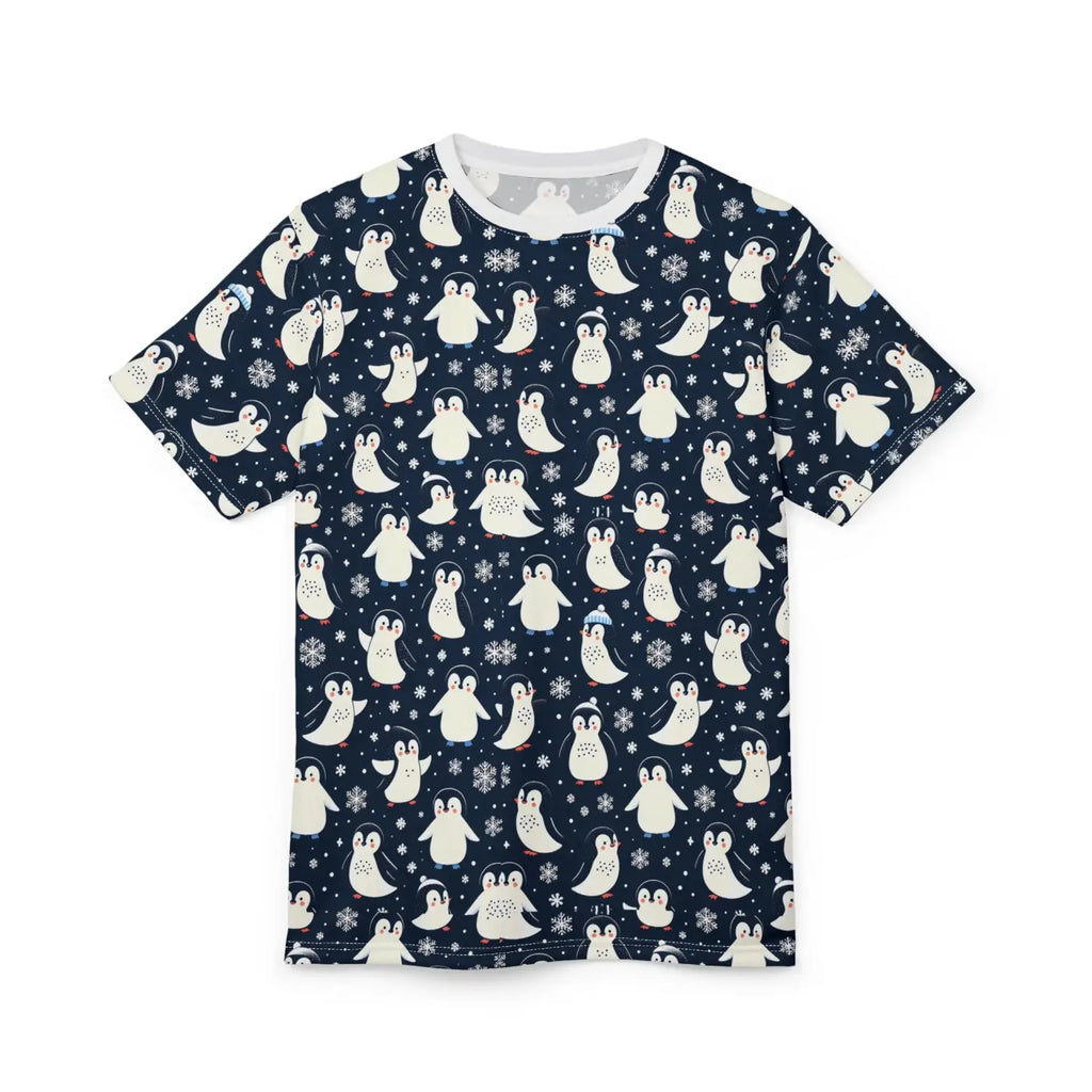 Unisex Penguin Sew Tee - Snowy Wonderland Winter Design - DipaliZ