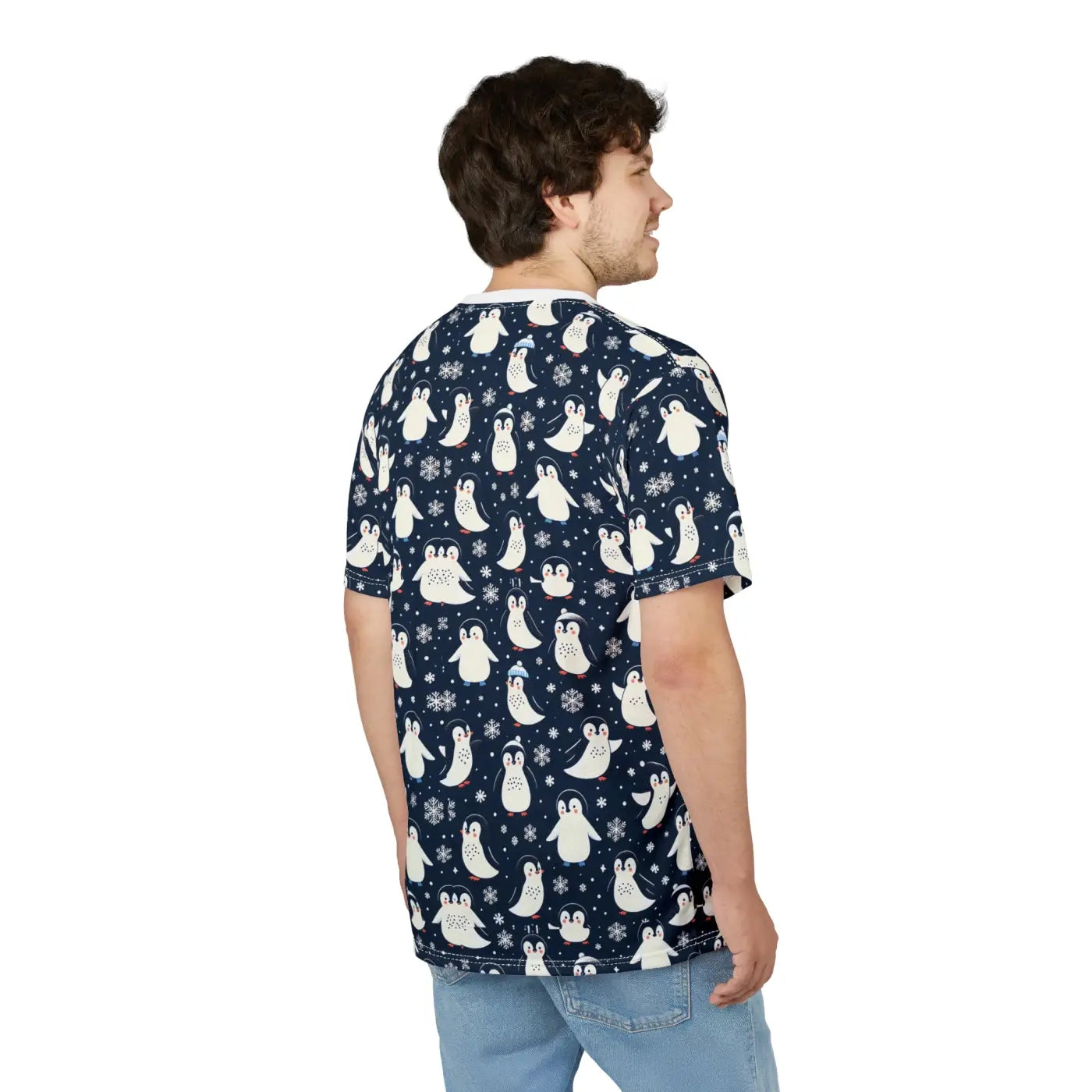 Unisex Penguin Sew Tee - Snowy Wonderland Winter Design - DipaliZ
