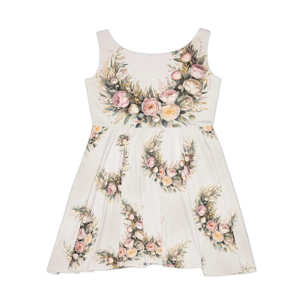 Peonies Floral Print Skater Dress - Spring Weddings - DipaliZ