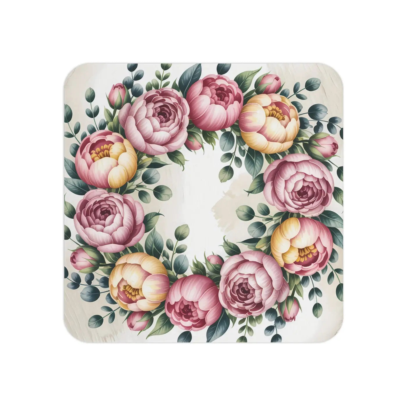 Peony Floral Coasters Set - Elegant Table Decor - DipaliZ