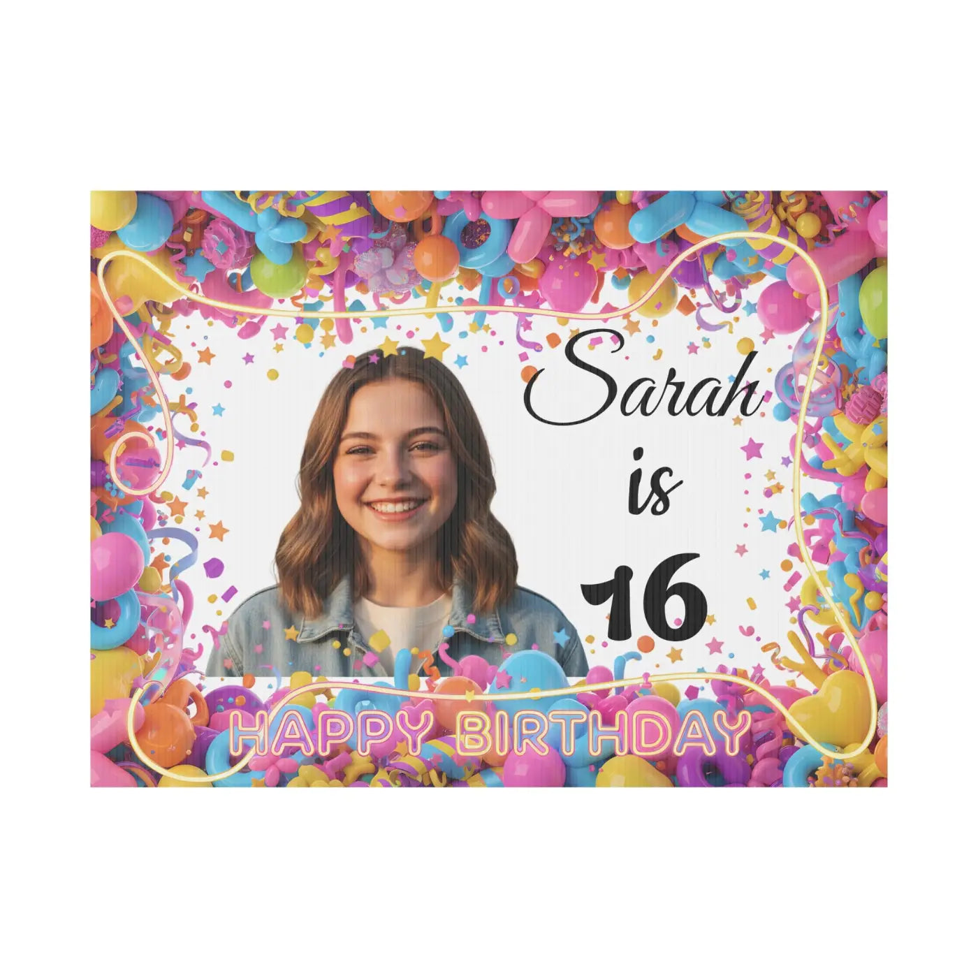Personalized 16th Birthday Yard Sign - Sweet Sixteen - DipaliZ