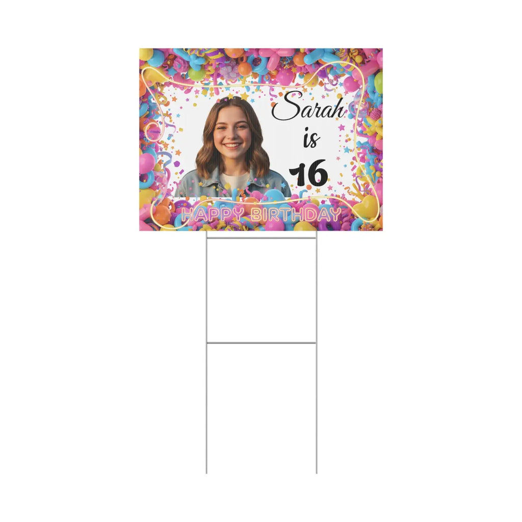 Personalized 16th Birthday Yard Sign - Sweet Sixteen - DipaliZ
