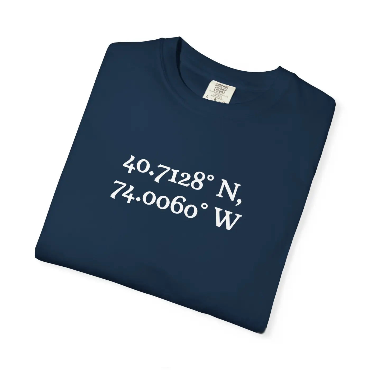 Personalized Coordinates Tee - Wearable Art Heavyweight Cotton - DipaliZ
