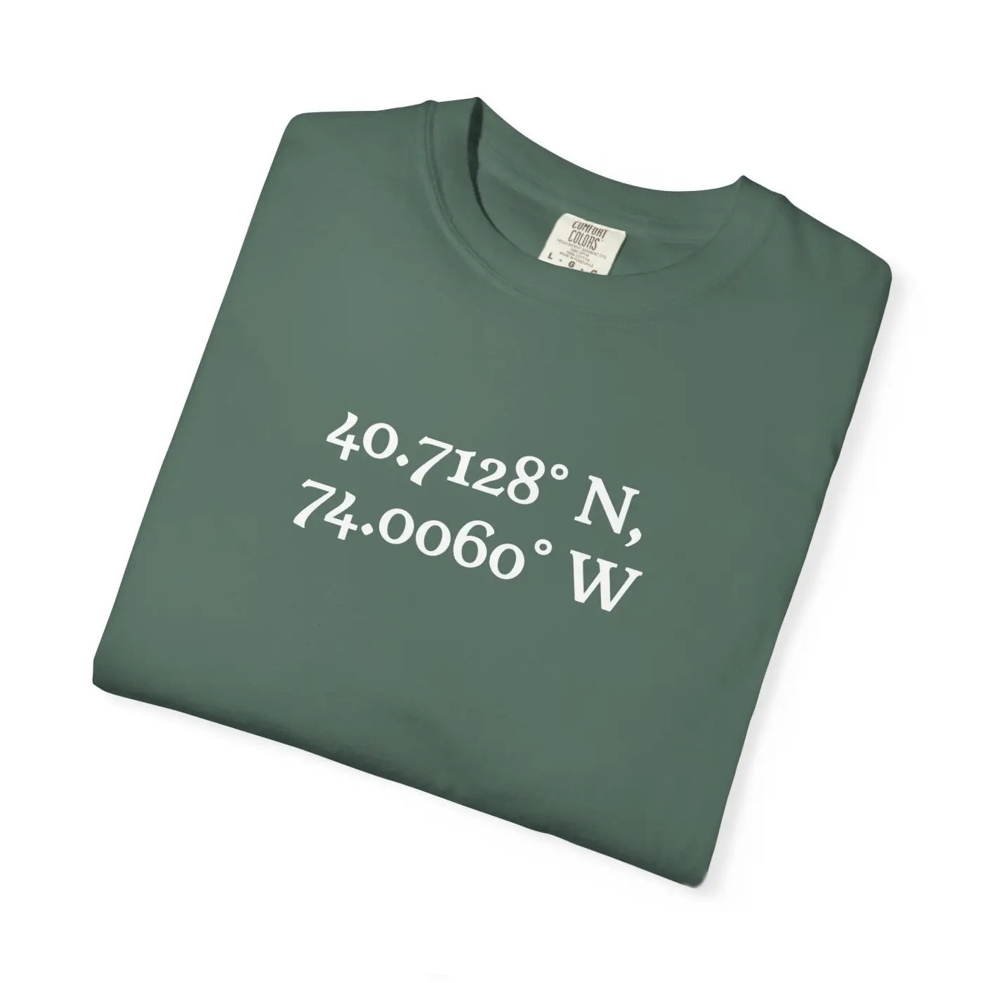 Personalized Coordinates Tee - Wearable Art Heavyweight Cotton - DipaliZ