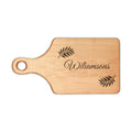 Personalized Walnut Cutting Board - Leaf Accents - DipaliZ