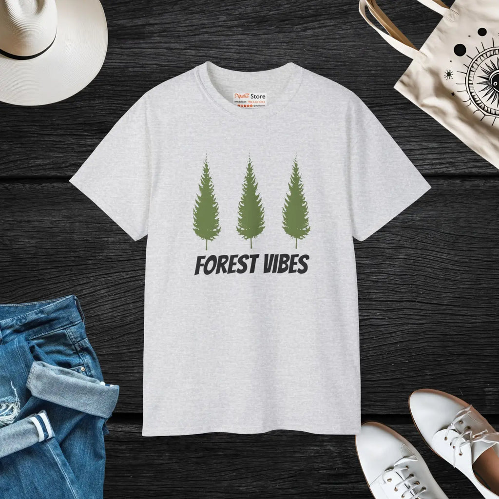 Pine Trees Forest Vibes T-Shirt - Nature Lovers - DipaliZ