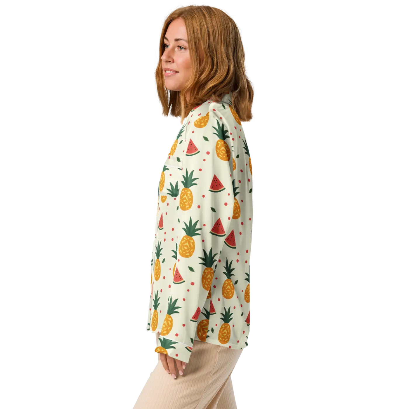 Long Sleeve Pajama Top - Silky Comfort Lightweight Fabric - DipaliZ