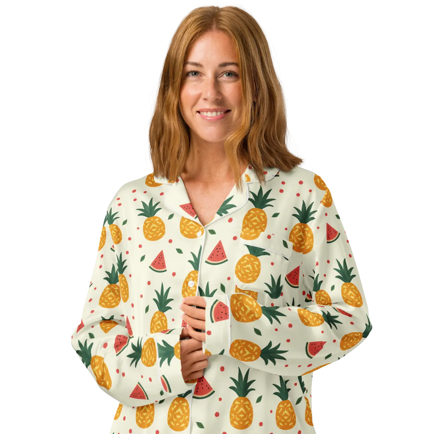 Long Sleeve Pajama Top - Silky Comfort Lightweight Fabric - DipaliZ