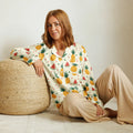 Long Sleeve Pajama Top - Silky Comfort Lightweight Fabric - DipaliZ