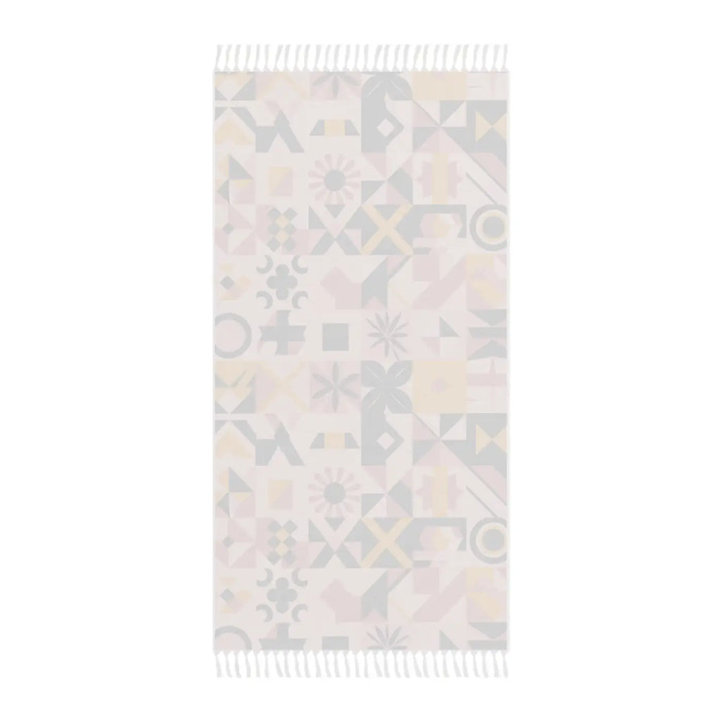 Boho Beach Towel - Pink Abstract Geometric Pattern - DipaliZ