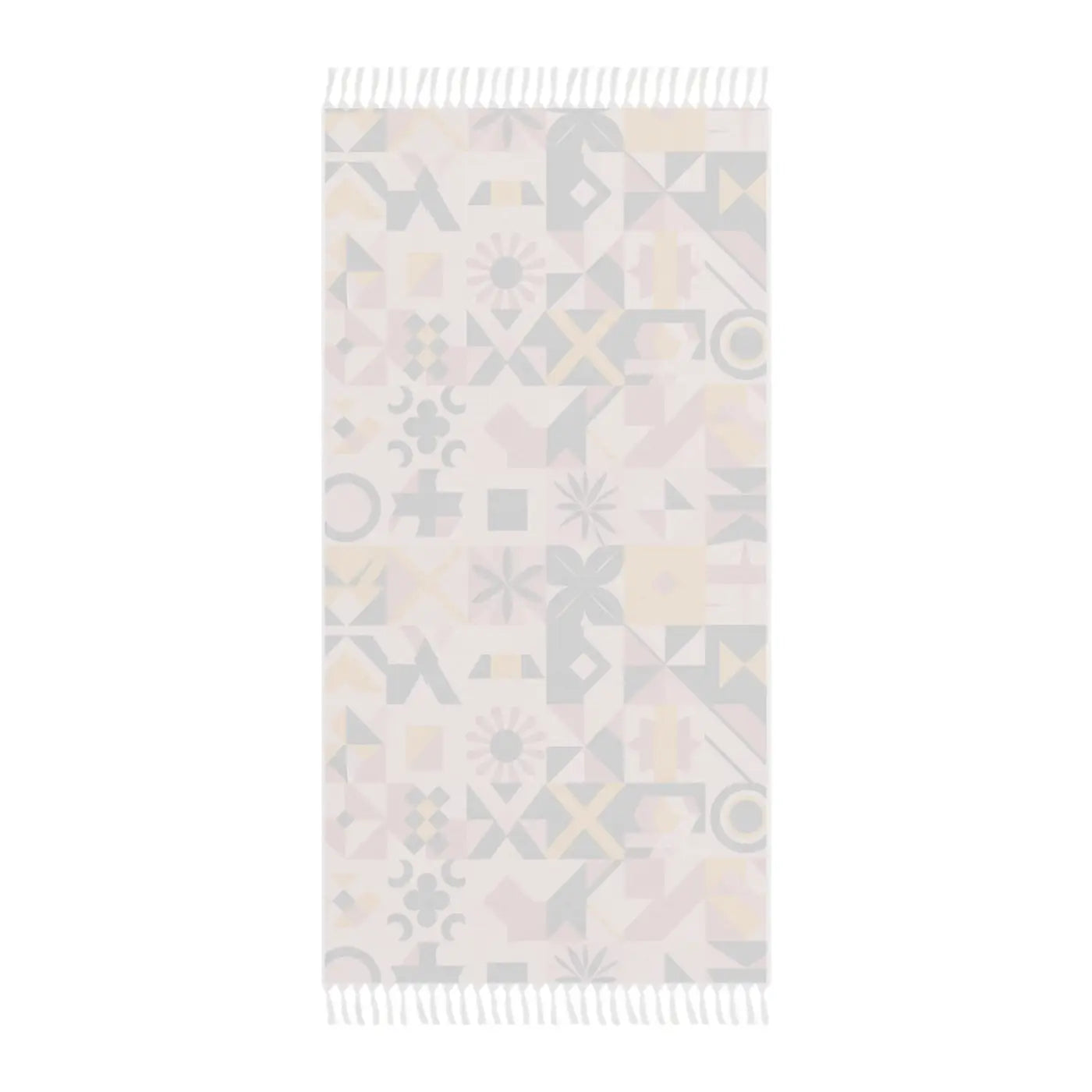 Boho Beach Towel - Pink Abstract Geometric Pattern - DipaliZ