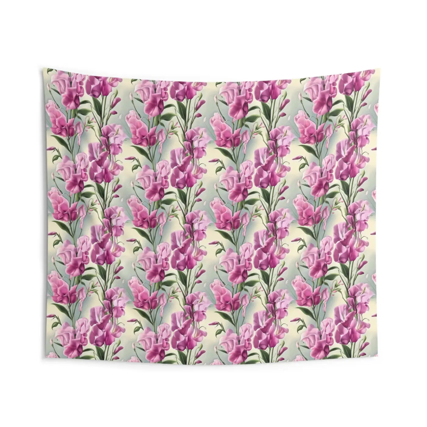 Pink Floral Wall Tapestry - Vibrant Polyester Decor - DipaliZ