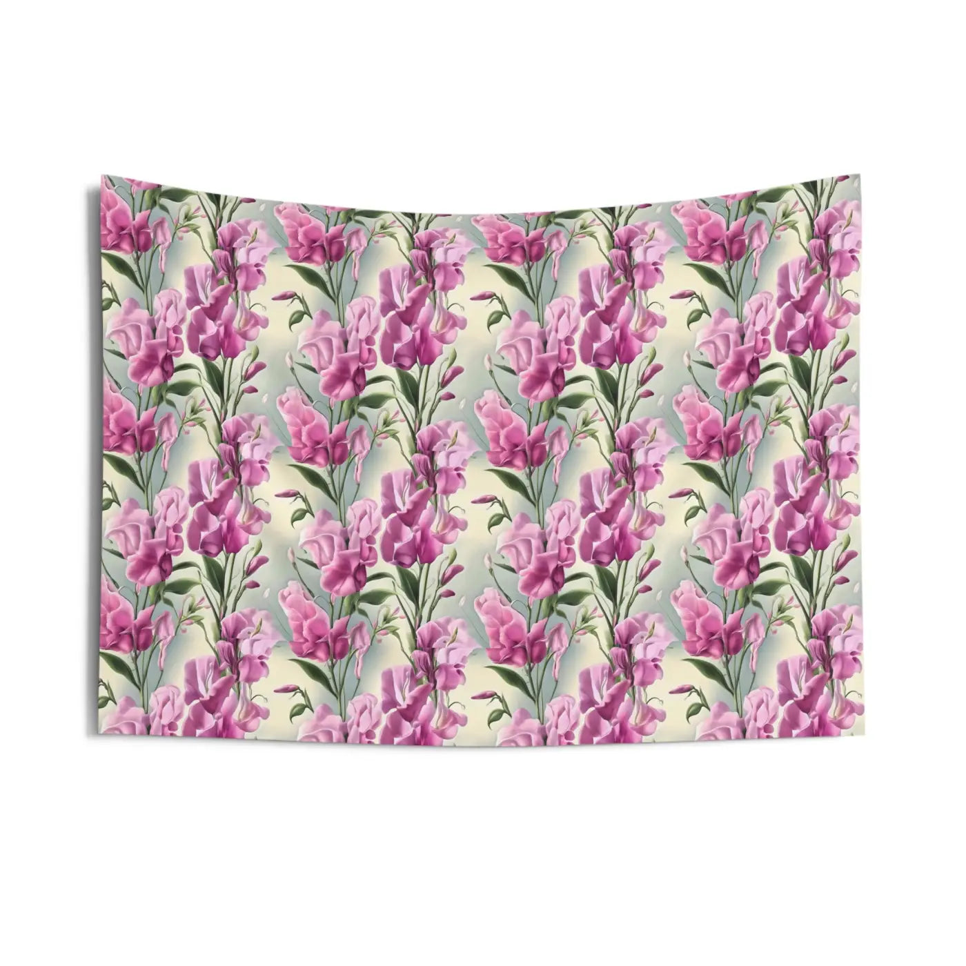 Pink Floral Wall Tapestry - Vibrant Polyester Decor - DipaliZ