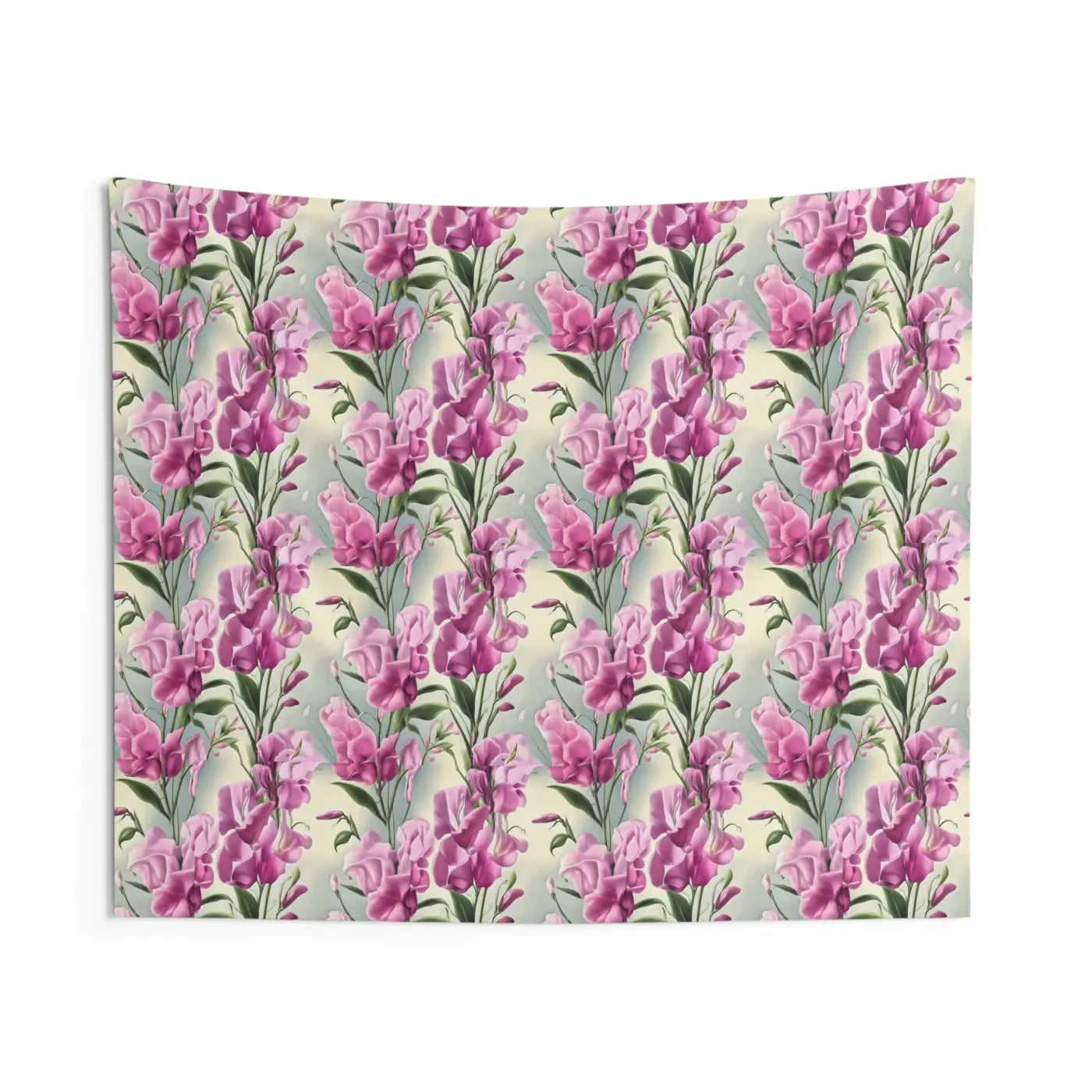 Pink Floral Wall Tapestry - Vibrant Polyester Decor - DipaliZ