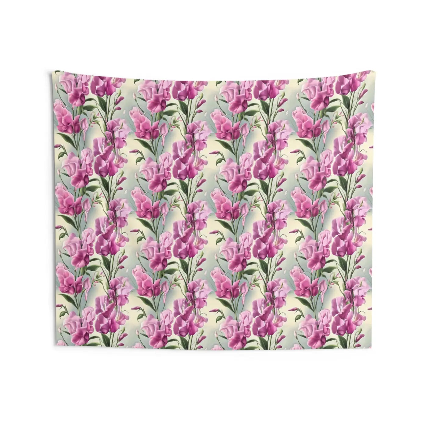 Pink Floral Wall Tapestry - Vibrant Polyester Decor - DipaliZ