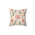 Pink Floral Pillows - Polyester Throw Pillow for Home - DipaliZ