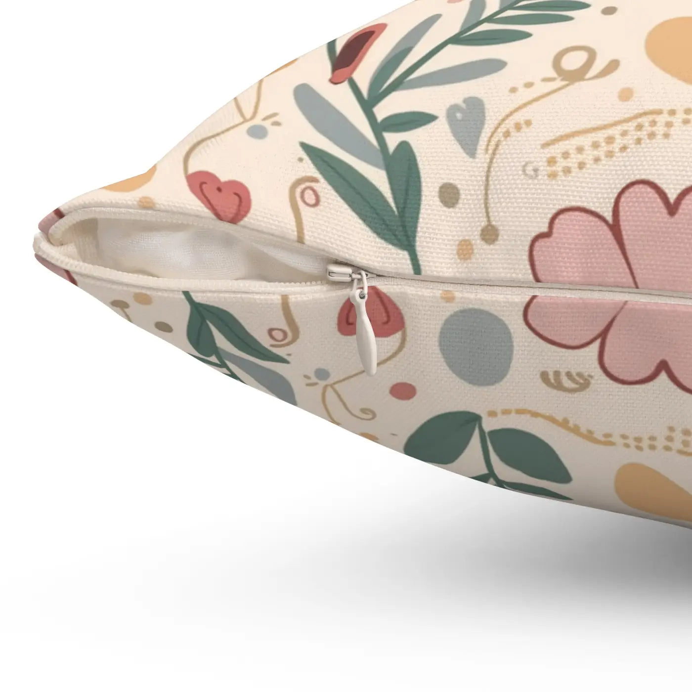 Pink Floral Pillows - Polyester Throw Pillow for Home - DipaliZ