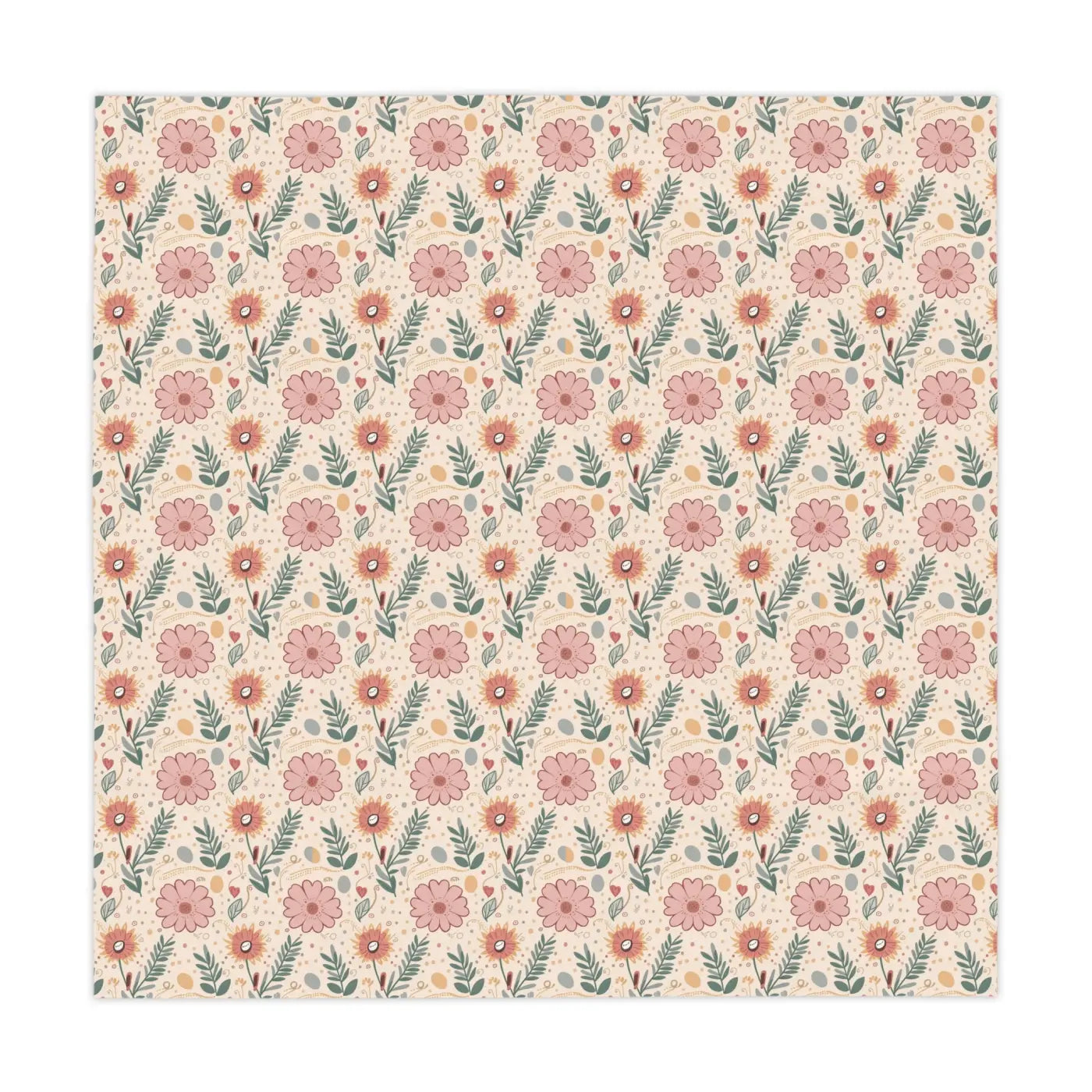 Pink Floral Tablecloth - Captivating Design for Dining - DipaliZ