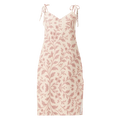 Midi Dress - Pink Floral Vines with Built-In Bra - DipaliZ