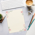 Floral Notepads - Pink Flower Design Creative Companion - DipaliZ