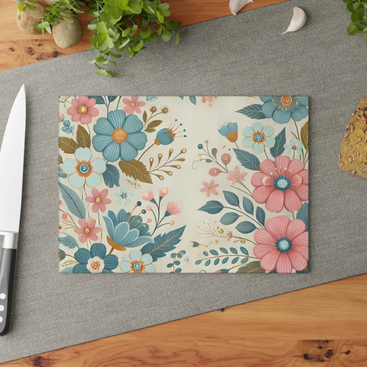 Pink Blossom Glass Cutting Board - Fashion Inspired - DipaliZ