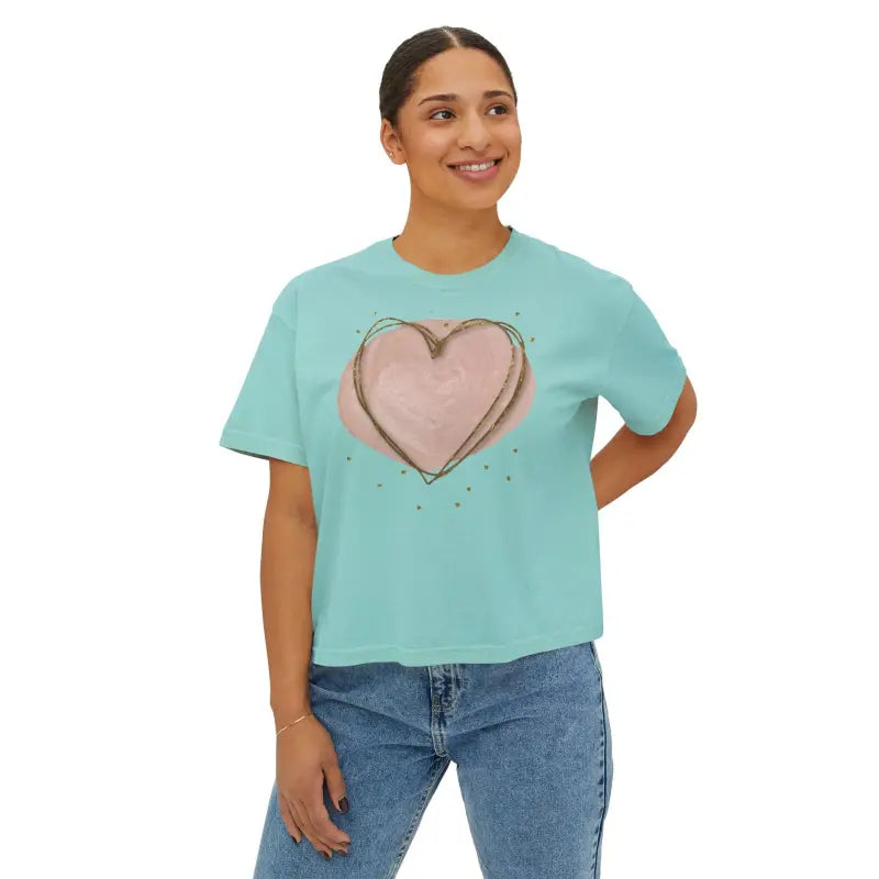 Women's Boxy Tee - Oversized Comfort and Eco Style - DipaliZ