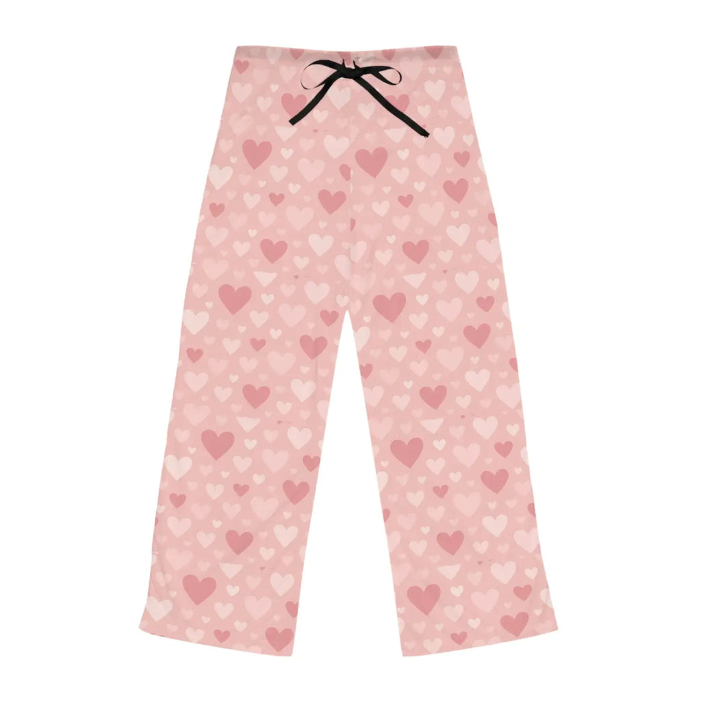 Premium Pajama Pants - Vibrant Pink Hearts Patterns - DipaliZ