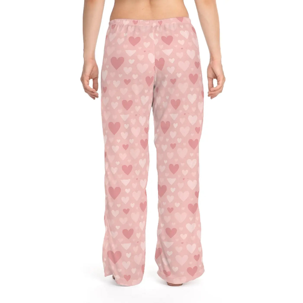 Premium Pajama Pants - Vibrant Pink Hearts Patterns - DipaliZ