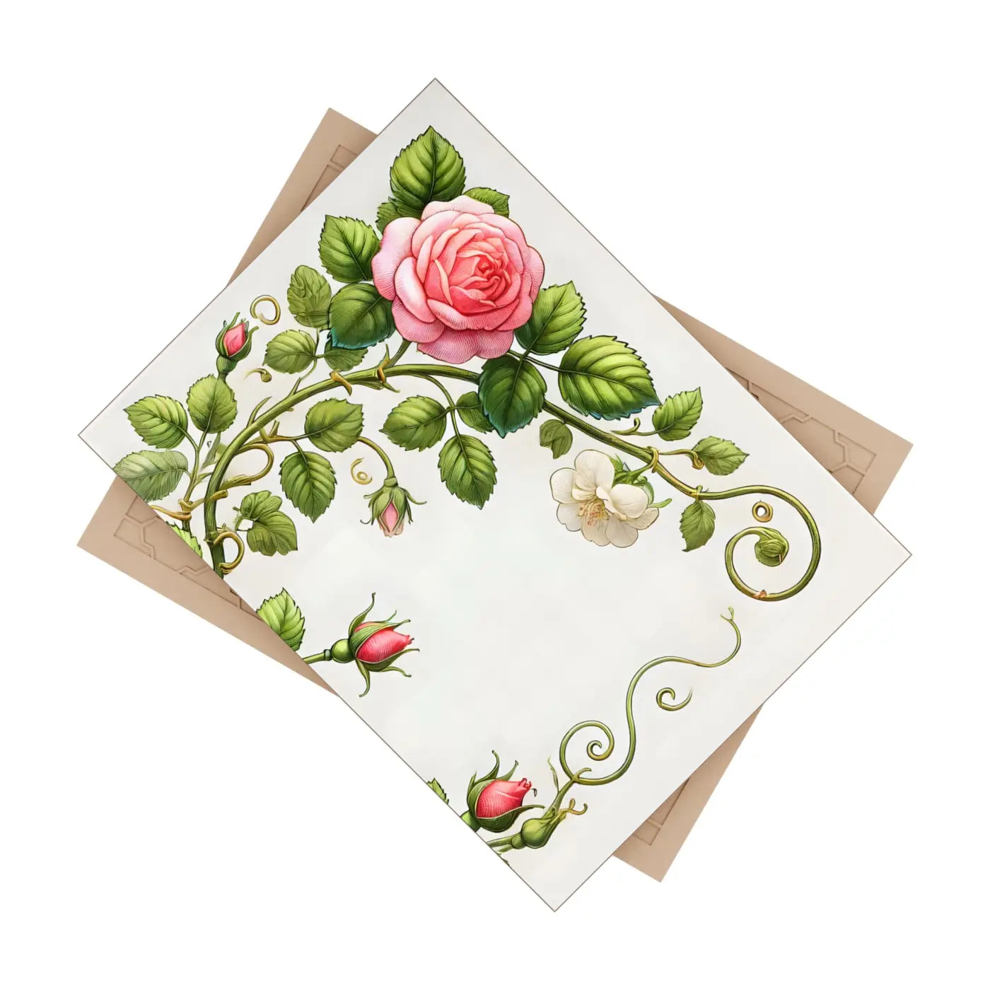 Enchanting Pink Rose Climber Ceramic Wall Tile - DipaliZ