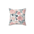 Vibrant Pink Rose Spun Polyester Pillow - Home Decor - DipaliZ