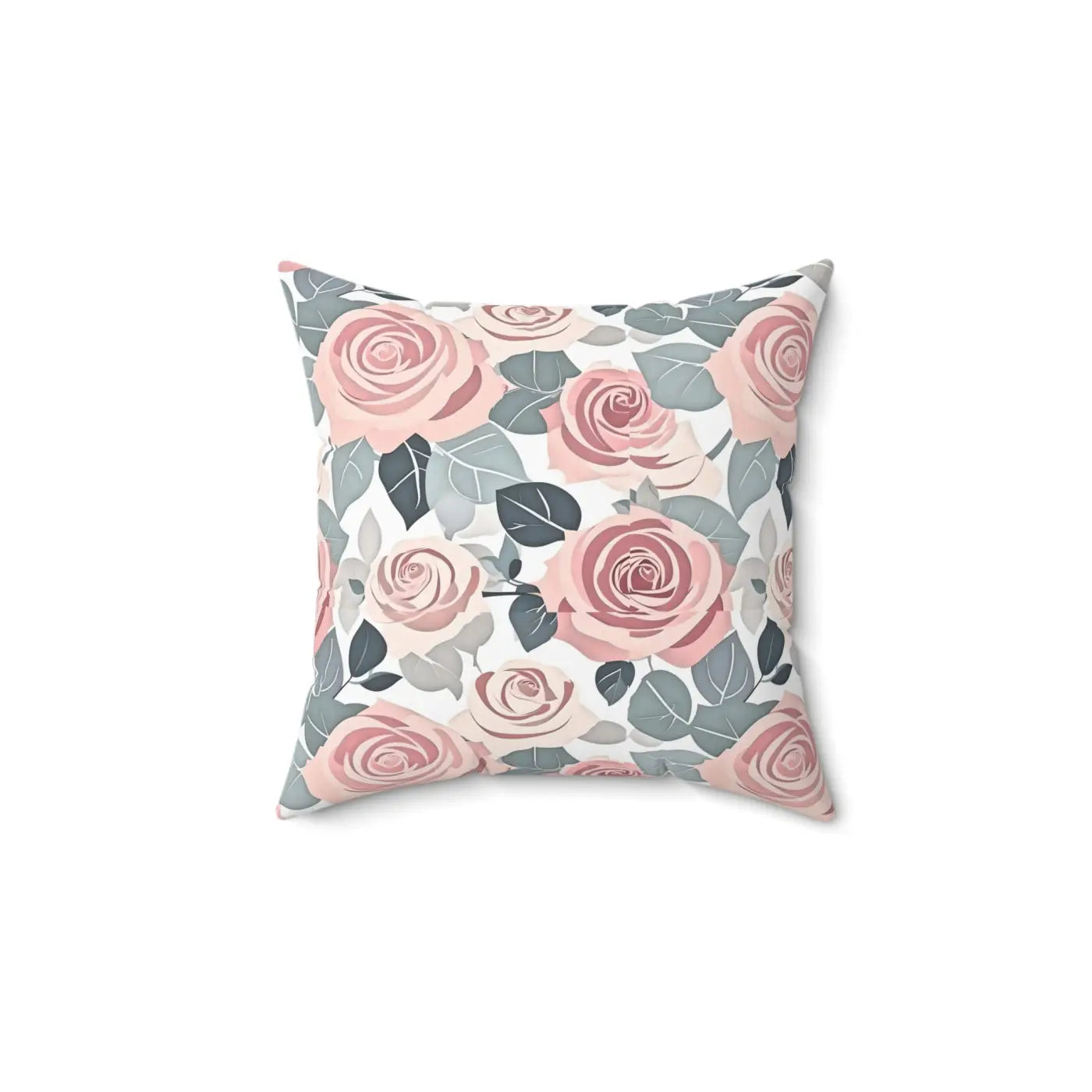 Vibrant Pink Rose Spun Polyester Pillow - Home Decor - DipaliZ