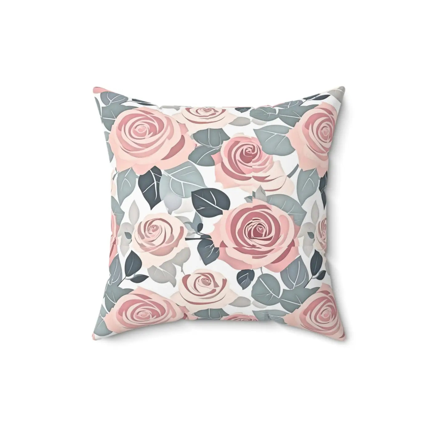 Vibrant Pink Rose Spun Polyester Pillow - Home Decor - DipaliZ