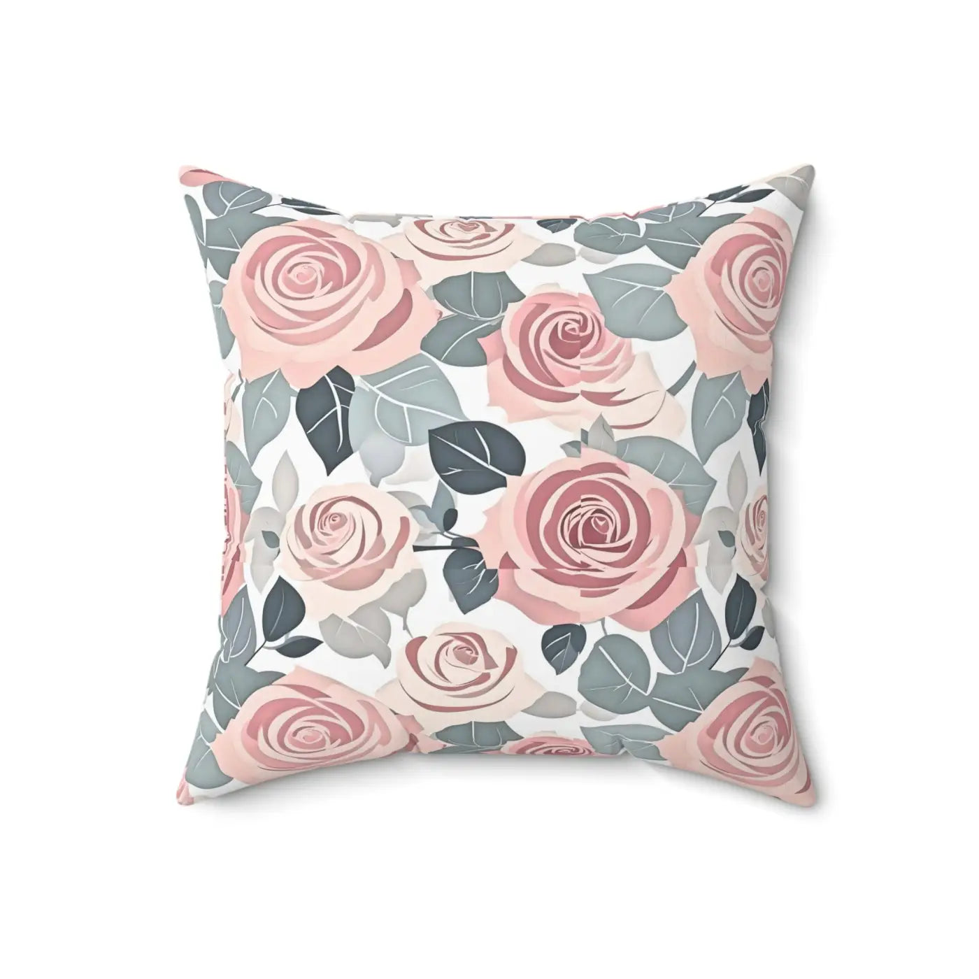 Vibrant Pink Rose Spun Polyester Pillow - Home Decor - DipaliZ