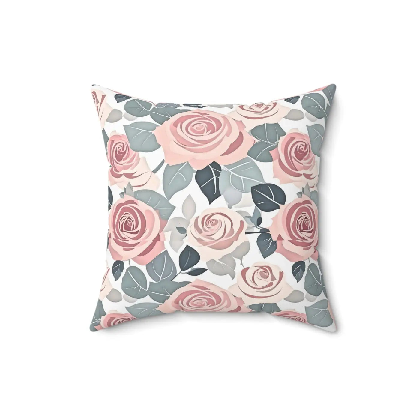 Vibrant Pink Rose Spun Polyester Pillow - Home Decor - DipaliZ