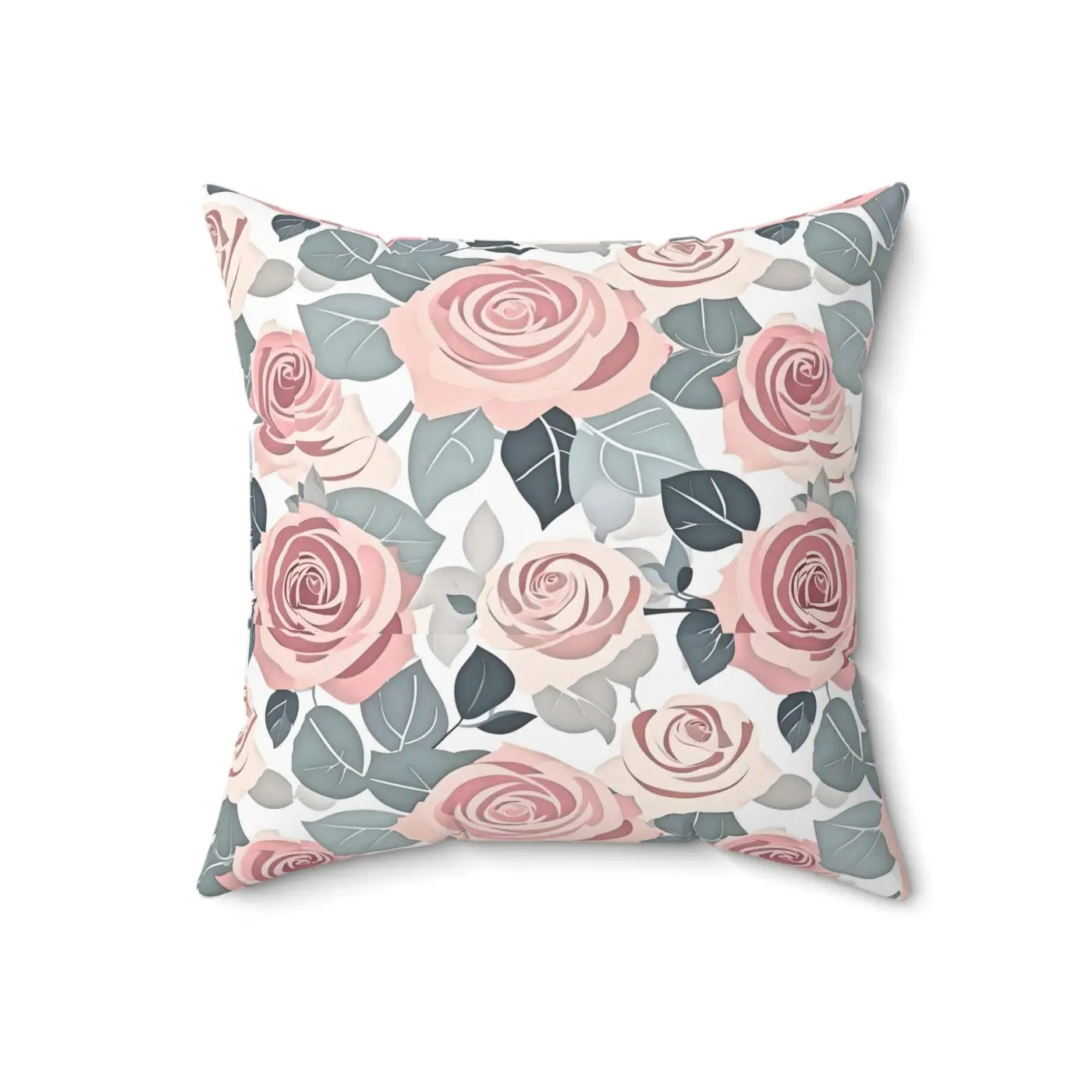 Vibrant Pink Rose Spun Polyester Pillow - Home Decor - DipaliZ