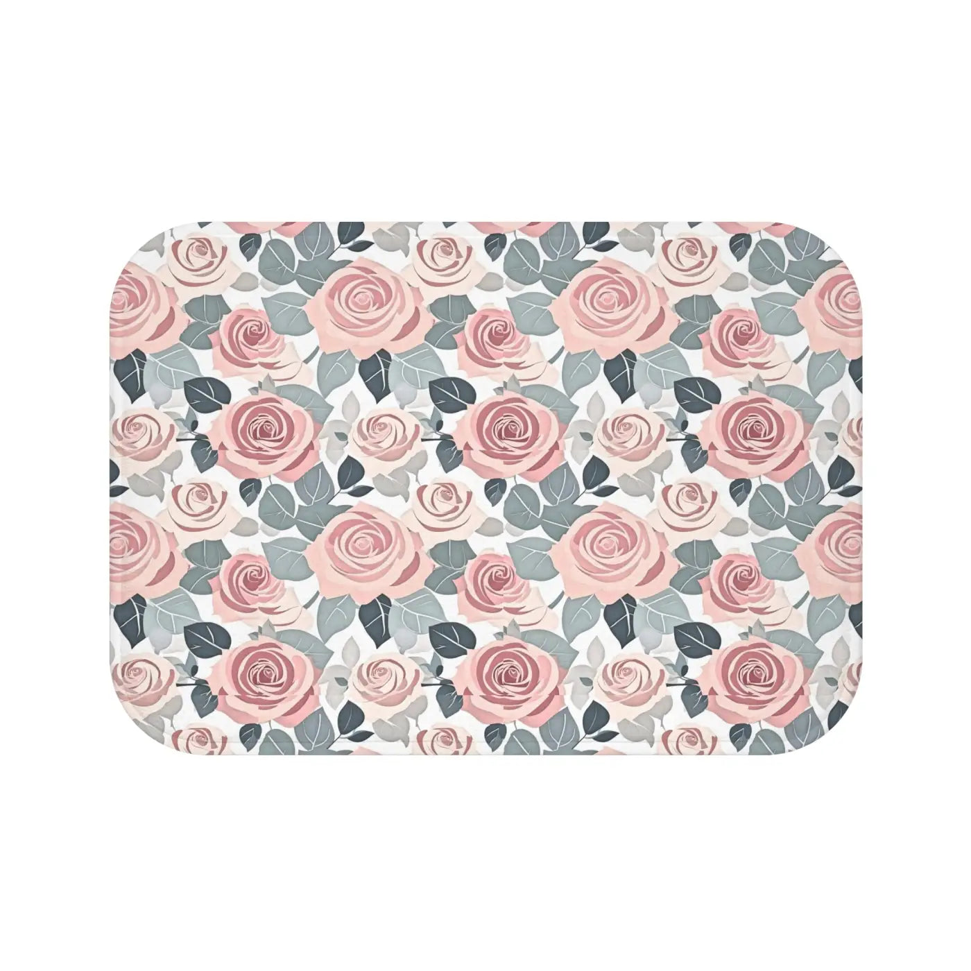 Luxury Pink Rose Flowers Bath Mat - Elegant Non-Slip - DipaliZ