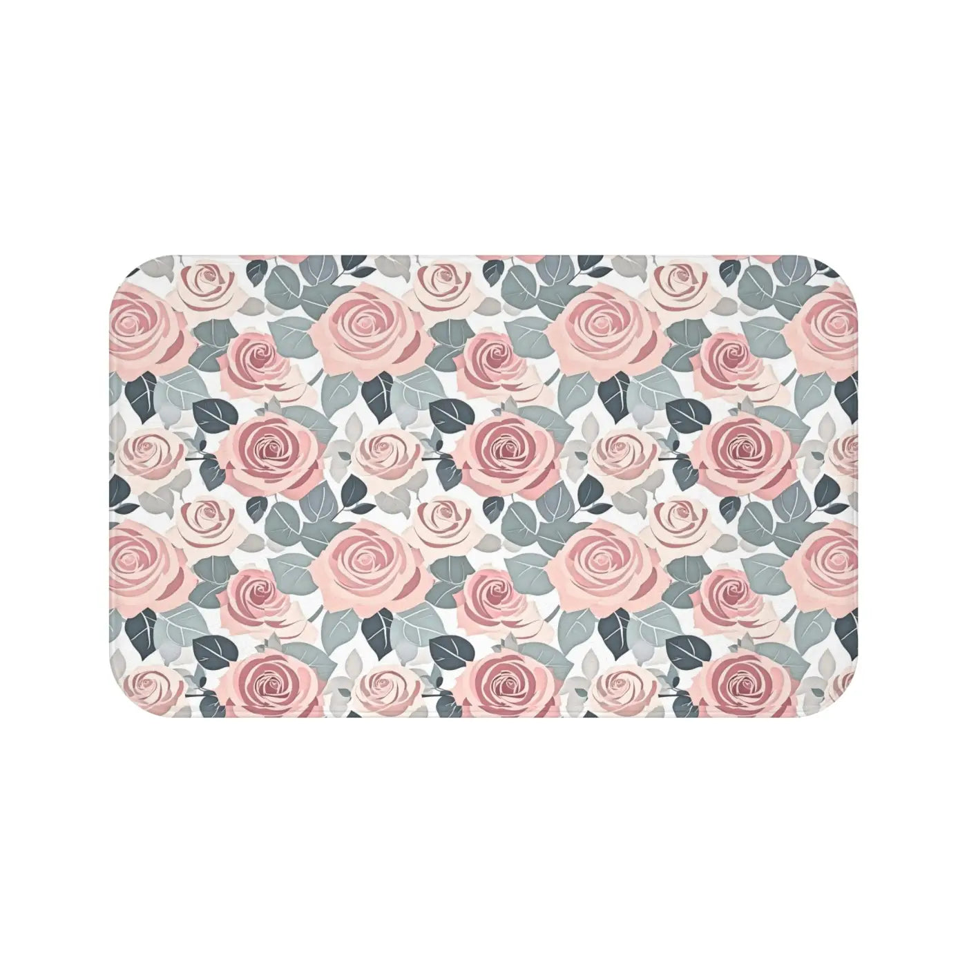 Luxury Pink Rose Flowers Bath Mat - Elegant Non-Slip - DipaliZ